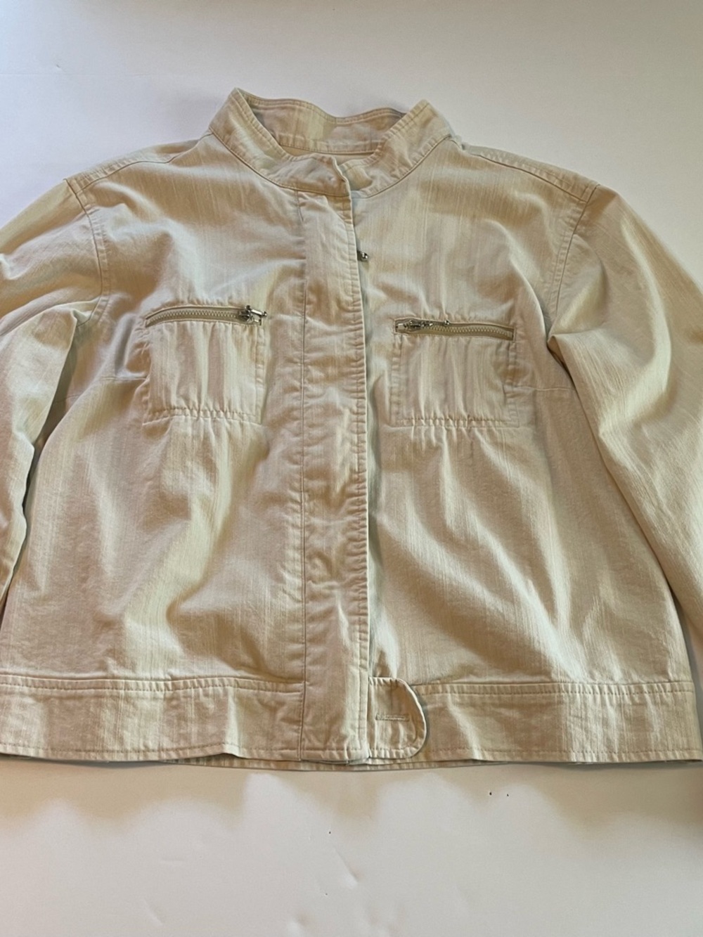 Light Cream Women's Zip-Front Jacket